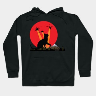 Cat Kitty Lover Funny Catzilla Japanese Monster Hoodie